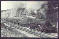 Postcard by Adria - Black & white showing 73171 at Totley, Sheffield in 1962, mint & pristine, stamps on , stamps on  stamps on railways