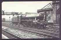 Postcard by Adria - Black & white showing 45668 'Madden' at Crewe Station in 1952, mint & pristine, stamps on railways