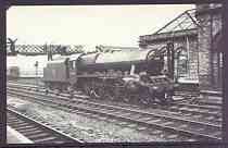 Postcard by Adria - Black & white showing 45668 'Madden' at Crewe Station in 1952, mint & pristine, stamps on , stamps on  stamps on railways