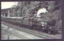 Postcard by Adria - Black & white showing 45659 'Drake' at Totley,Sheffield in 1962, mint & pristine, stamps on , stamps on  stamps on railways