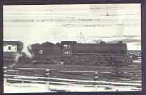 Postcard by Adria - Black & white showing 61154 at Penistone in 1952, mint & pristine, stamps on , stamps on  stamps on railways