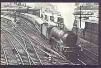 Postcard by Adria - Black & white showing 60921 at Sheffield in 1962, mint & pristine, stamps on , stamps on  stamps on railways