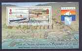 Isle of Man 1992 Genova 92 Stamp Exhibition m/sheet very fine cds used, SG MS 531, stamps on ships, stamps on stamp exhibitions, stamps on harbours