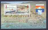 Isle of Man 1992 Genova 92 Stamp Exhibition m/sheet very fine cds used, SG MS 531, stamps on , stamps on  stamps on ships, stamps on stamp exhibitions, stamps on harbours