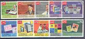 Yemen - Royalist 1968 International Philately set of 10 very fine cto used, Mi 575-84*, stamps on postal, stamps on stamp on stamp, stamps on stamponstamp