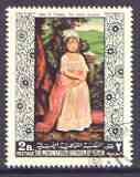 Yemen - Royalist 1968 The Artist's Daughter by John S Copley 2B value from Americam & European paintings set, very fine cto used, Mi 558*, stamps on , stamps on  stamps on arts, stamps on women