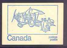 Canada 1972 Curtis JN4 - 50c blue on cream Mail Transport booklet complete with fluorescent bands, mint SG SB79gq, stamps on postal, stamps on aviation, stamps on curtis
