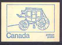 Canada 1972 Stage Coach of 1850 - 50c blue on cream Mail Transport booklet complete with fluorescent bands, mint SG SB79bq, stamps on postal, stamps on mail coaches, stamps on wild west