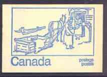 Canada 1972 Rural Postman of 1900 - 50c blue on cream Mail Transport booklet complete with fluorescent bands, mint SG SB79dq, stamps on , stamps on  stamps on postal, stamps on postman, stamps on horses