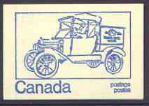 Canada 1972 Ford Model T of 1914 - 50c blue on cream Mail Transport booklet complete with fluorescent bands, mint SG SB79fq, stamps on postal, stamps on cars
