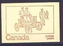 Canada 1972 Motor Car of 1910 - 25c brown on cream Mail Transport booklet complete with fluorescent bands, mint SG SB78eq, stamps on , stamps on  stamps on postal, stamps on cars