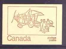 Canada 1972 Curtis JN4 - 25c brown on cream Mail Transport booklet complete with fluorescent bands, mint SG SB78gq, stamps on , stamps on  stamps on postal, stamps on aviation, stamps on curtis