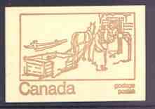Canada 1972 Rural Postman of 1900 - 25c brown on cream Mail Transport booklet complete with fluorescent bands, mint SG SB78dq, stamps on postal, stamps on postman, stamps on horses