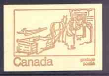 Canada 1972 Rural Postman of 1900 - 25c brown on cream Mail Transport booklet complete with fluorescent bands, mint SG SB78dq, stamps on , stamps on  stamps on postal, stamps on postman, stamps on horses