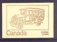 Canada 1972 Mail Truck of 1921 - 25c brown on cream Mail Transport booklet complete with fluorescent bands, mint SG SB78hq, stamps on , stamps on  stamps on postal, stamps on trucks