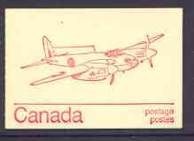 Canada 1974 Mosquito - 25c red on cream booklet complete mint, SG SB 80g, stamps on , stamps on  stamps on aviation, stamps on mosquito, stamps on  stamps on  ww2 , stamps on  stamps on 