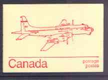 Canada 1974 Argus - 25c red on cream booklet complete mint, SG SB 80j, stamps on , stamps on  stamps on aviation, stamps on argus