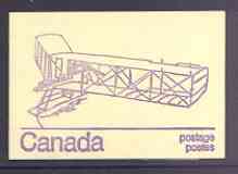 Canada 1974 Burgess Dunne Seaplane - 50c violet on cream booklet complete mint, SG SB 82b, stamps on , stamps on  stamps on aviation, stamps on seaplane
