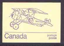 Canada 1974 Nieuport 'Scout' - 50c violet on cream booklet complete mint, SG SB 82c, stamps on , stamps on  stamps on aviation, stamps on nieuport