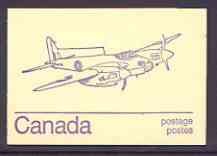 Canada 1974 Mosquito - 50c violet on cream booklet complete mint, SG SB 82g, stamps on aviation, stamps on mosquito, stamps on  ww2 , stamps on 
