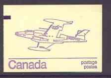Canada 1974 CF-100 Canuck - 50c violet on cream booklet complete mint, SG SB 82i, stamps on aviation, stamps on cannuck