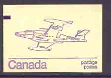 Canada 1974 CF-100 Canuck - 50c violet on cream booklet complete mint, SG SB 82i, stamps on , stamps on  stamps on aviation, stamps on cannuck