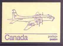 Canada 1974 Argus - 50c violet on cream booklet complete mint, SG SB 82j, stamps on aviation, stamps on argus