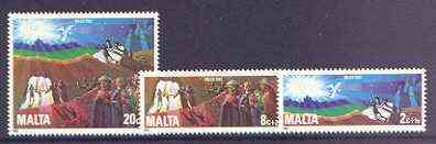 Malta 1982 Christmas set of 3 unmounted mint SG 698-700, stamps on christmas, stamps on bethlehem