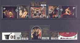 Malta 1970 13th Council of Europe Art Exhibition set of 8 unmounted mint, SG 430-37, stamps on arts, stamps on caravaggio, stamps on europa