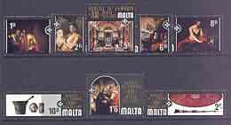 Malta 1970 13th Council of Europe Art Exhibition set of 8 unmounted mint, SG 430-37, stamps on , stamps on  stamps on arts, stamps on caravaggio, stamps on europa