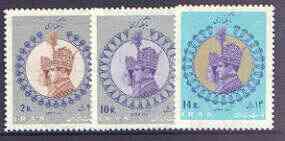 Iran 1967 Coronation of Shah and Empress Farah, set of 3, SG 1518-20 unmounted mint, stamps on personalities, stamps on royalty