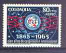 Colombia 1965 Centenary of ITU 80c, SG 1155 unmounted mint, stamps on , stamps on  stamps on , stamps on  stamps on  itu , stamps on  stamps on communications