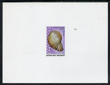 Togo 1974 Great Tun Shell 20f deluxe sheet in issued colours, as SG 1022, stamps on marine-life     shells