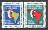 United Nations (NY) 1961 Economic Commission for Latin America set of 2 unmounted mint, SG 101-102, stamps on , stamps on  stamps on united nations, stamps on 