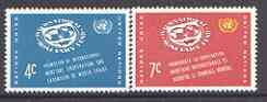 United Nations (NY) 1961 International Monetary Fund set of 2 unmounted mint, SG 90-91, stamps on , stamps on  stamps on united nations, stamps on finance, stamps on banking