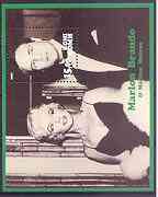 Komi Republic 2001 Marlon Brando (with Marilyn Monroe) perf m/sheet unmounted mint, stamps on , stamps on  stamps on films, stamps on cinema, stamps on entertainments, stamps on marilyn monroe