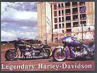 Sakha (Yakutia) Republic 2001 Harley Davidson Legendary Motorcycles imperf m/sheet unmounted mint, stamps on motorbikes