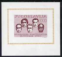 Yugoslavia 1961 Non-Aligned Countries imperf m/sheet unmounted mint, SG MS 1015a, stamps on constitutions