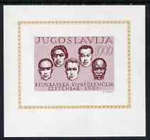 Yugoslavia 1961 Non-Aligned Countries imperf m/sheet unmounted mint, SG MS 1015a, stamps on , stamps on  stamps on constitutions