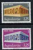 Yugoslavia 1969 Europa set of 2 unmounted mint, SG 1407-08, stamps on , stamps on  stamps on europa