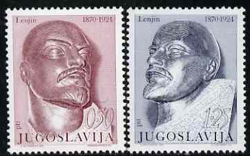 Yugoslavia 1970 Birth Centenary of Lenin set of 2 unmounted mint, SG 1421-22, stamps on , stamps on  stamps on personalities, stamps on lenin, stamps on constitutions