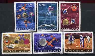 Yugoslavia 1971 Space Exploration set of 6 unmounted mint, SG 1447-52, stamps on space