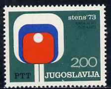 Yugoslavia 1973 World Table Tennis Championships unmounted mint, SG 1551*, stamps on , stamps on  stamps on sport, stamps on table tennis