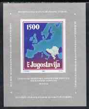 Yugoslavia 1988 Balkan Countries Ministers Meeting imperf m/sheet unmounted mint, SG MS 2436, stamps on constitutions, stamps on maps