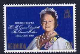 Bermuda 1980 Queen Mother 80th Birthday unmounted mint, SG 425, stamps on royalty, stamps on queen mother