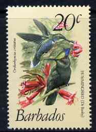 Barbados 1979-83 Crested Hummingbird 20c (from def set) unmounted mint SG 628, stamps on birds, stamps on hummingbirds