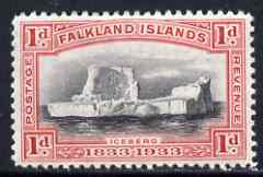 Falkland Islands 1933 Centenary 1d Iceberg unmounted mint SG 128, stamps on , stamps on  stamps on weather, stamps on  stamps on  kg5 , stamps on  stamps on 