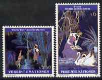 United Nations (Vienna) 1995 World Conference on Women set of 2 unmounted mint, SG V188-89, stamps on women, stamps on harps, stamps on music