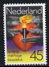Netherlands 1978 Heart & Torch 45c unmounted mint, SG 1298, stamps on , stamps on  stamps on medical, stamps on hearts, stamps on 