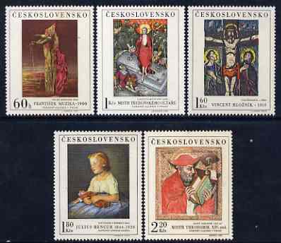 Czechoslovakia 1969 Art (4th issue) set of 5 unmounted mint, SG 1861-65, stamps on arts, stamps on religion